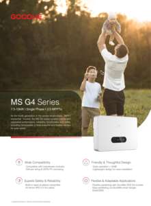 Inverseurs solaires connectés au réseau GoodWe GW7.5K-MS-G40 GW8.5K-MS-G40 <span class=keywords><strong>GW10K</strong></span>-MS-G40 monophasés 7,5 kW 8,5 kW 10 kW - Product Image 4