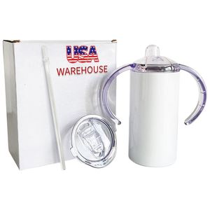 Spill Proof Insulated 304 Double Walled Stainless Steel 12Oz Sippy Cup for Sublimation Printing - Product Image 2