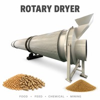 Séchoir rotatif à tambour pour l'essorage des granulés d'aliments pour animaux, équipement de séchage industriel à air chaud pour utilisation continue en usine
