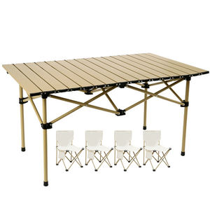 Outdoor Adjustable Beach Camping Chair <b>Portable</b> <b>Table</b> and Chair Set for Camping <b>Picnic</b> Activities - Product Image 1