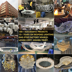 โคมไฟระย้าคริสตัล LED สไตล์โมเดิร์นสำหรับตกแต่งภายในบ้าน วิลล่า โรงแรม บันได หรูหรา - Product Image 4