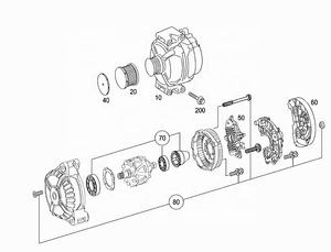 Alternador de coche OE 2711541802 para <span class=keywords><strong>Mercedes</strong></span> Benz W204 W212 <span class=keywords><strong>C180</strong></span> C200 alternador de nueva condición - Product Image 4