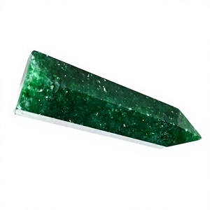 Forma de lápiz de piedras preciosas sueltas de Aventurina de la mejor calidad en color verde Natural semiprecioso todos los tamaños para la fabricación de joyas - Product Image 1