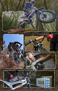 Moto électrique KuKirin X1 pour adultes, cadre en aluminium 6061, suspension hydraulique, écran LED, pneus tout-terrain, longue autonomie - Product Image 4