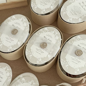 Cartes d'invitation de mariage personnalisées en relief 3D avec impression Vanille, sur papier coton grand format, design personnalisé, impression typographique - Product Image 3