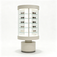 Vitrine de rangement rotative à 360 degrés, cylindrique, minimaliste, haute capacité, sur mesure, pour lunettes