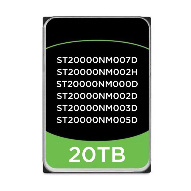 ST20000NM007D 20TB 3.5 Inch SATA 6Gb/s Enterprise HDD 7200RPM 256MB Cache CMR Helium for Server NAS Storage ST20000NM002H