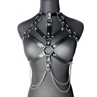 Harnais de poitrine sexy Lingerie en cuir pour femmes, bretelles matures, porte-jarretelles bdsm, sous-vêtements fétichistes, Bondage