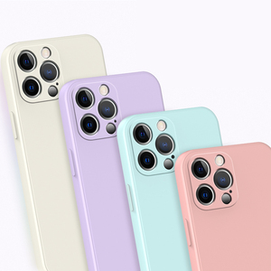 Custodia protettiva morbida quadrata antiurto in Silicone liquido <span class=keywords><strong>per</strong></span> telefono <span class=keywords><strong>per</strong></span> <span class=keywords><strong>Apple</strong></span> <span class=keywords><strong>Iphone</strong></span> <span class=keywords><strong>11</strong></span> 12 13 14 15 Pro Max - Product Image 2