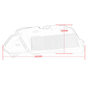 Adecuado para <span class=keywords><strong>Honda</strong></span> LEAD125 de 2022 a 2024. Leader 125 Elemento de filtro de aire de alto flujo. Elemento de rejilla neumática. - Product Image 6