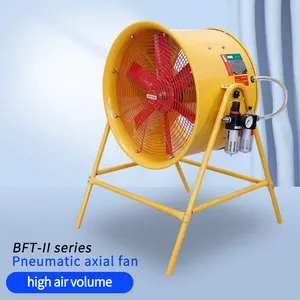 Ventilador de circulación industrial portátil a prueba de explosiones, ventilador axial neumático con marco de soporte