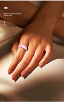 Cincin Pintar SHR untuk Pasangan, Monitor Aktivitas Kesehatan, Pelacak SpO2 dan HRV, Kontrol Aplikasi, Keramik, Tahan Air IP68, Bagikan Hari Kekasih