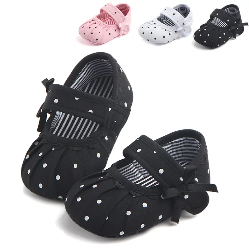 Neue Ankunft Entzückende Kleinkind kind Neugeborenes Baby Mädchen Blume Dot Schuhe Krippe Schuhe Größe 0-18 Monate