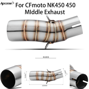 Silenciador de escape deslizable para motocicleta CFMOTO 450SR 450 NK SR <span class=keywords><strong>2022</strong></span> 2023, tubo de conexión central de 51mm para <span class=keywords><strong>moto</strong></span> - Product Image 1