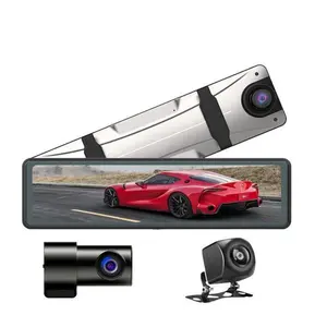 High-quality 3 Camera Dash Cam 2k+1080P Front and Inside WiFi GPS Vehicle Black Box Driver Recorder for Taxi CAR DVR Rear Camera