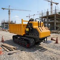 Mini-dumper sur chenilles autoporteur de 1,5 tonne pour le transport en construction, en agriculture et en entrepôt