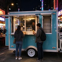 Cuisine mobile de rue entièrement équipée pour la restauration, remorque alimentaire mobile