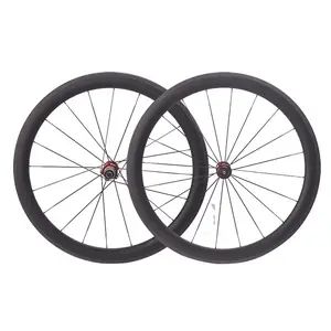 中国便宜的700c V/C制动碳纤维车轮自行车轮对50毫米公路自行车轮对