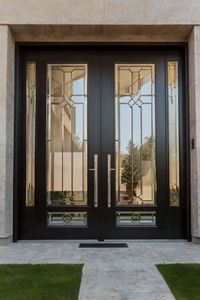 <span class=keywords><strong>Porte</strong></span> d'entrée en fer forgé à double vitrage isolant, design classique haut de gamme CBMmart - Product Image 2