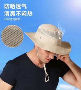 Chapeau de pêcheur à large bord anti-UV pour homme et femme, idéal pour les vacances en plein air et les loisirs, protection solaire estivale avec lettres - Product Image 4