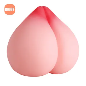 Biggy Adult Real Skin Feel Soft Masturbation Sex Toy Pocket Pussy Ball Anal Hole Artificial Peach Breast Masturbator For Male