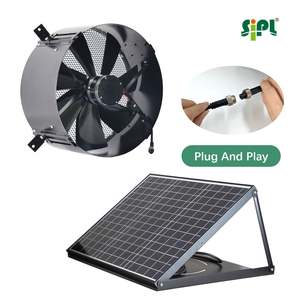 Ventilateur axial solaire à économie d'énergie de 14 pouces, ventilation de gouttière, refroidissement, ventilation, extracteur d'air chaud pour atelier, ventilateur d'évacuation mural - Product Image 2