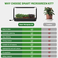 Kit de Jardinage Intelligent Personnalisé Écologique pour Herbes Aromatiques, Planteur de Germination de Micro-légumes, Système de Culture Hydroponique Intérieur pour la Maison