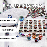Strass en vrac OEM en verre cristal à dos plat de 8-18 mm à coller ou à coudre pour robes de danse, chaussures et vêtements