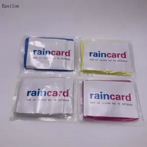 Epsilon PE المتاح الأزياء للرجال والنساء المطر بطاقة العباءات جيب معطف واقي من المطر Raincard