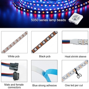Bande de LED 12 Volts WS2812B 5V <span class=keywords><strong>RGB</strong></span> 3mm 5V <span class=keywords><strong>RGB</strong></span> LED 4 Broches 60 LED par Mètre <span class=keywords><strong>RGB</strong></span> WS2812B 144 LED Pixel - Product Image 4
