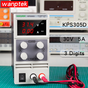 WANPTEK 30V 5A panca alimentatore regolabile DC, LED a 3 cifre, laboratorio, riparazione, DESIGN, scuola, ricarica, placca, KPS305D - Product Image 1