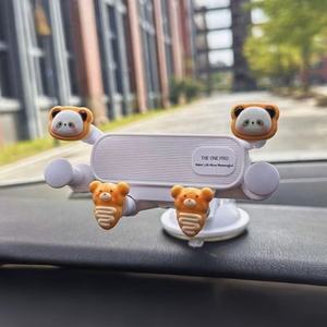 Dễ thương phim hoạt hình thỏ Cookie xe chủ không thấm nước chống rung có thể thu vào điều hướng điện thoại di động chủ miễn phí linh hoạt bàn - Product Image 5