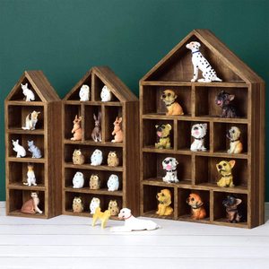 Étagère de rangement en bois en forme de maison pour jouets et objets décoratifs - Product Image 3