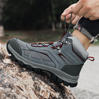 Fabricant chinois ODM OEM, chaussures de randonnée décontractées à tige haute en mesh, semelle TPR, bottes de randonnée pour hommes