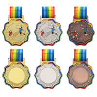 JP0906 Medalla de metal de alta calidad personalizada y trofeos Deporte escolar Bádminton Volante Premios Medallas