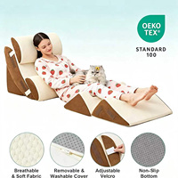 7-teiliges Multifunktionales Ergonomisches Orthopädisches Nacken-Fuß-Knie Dreieckiges Keilkissen Bett-Lesekissen Set