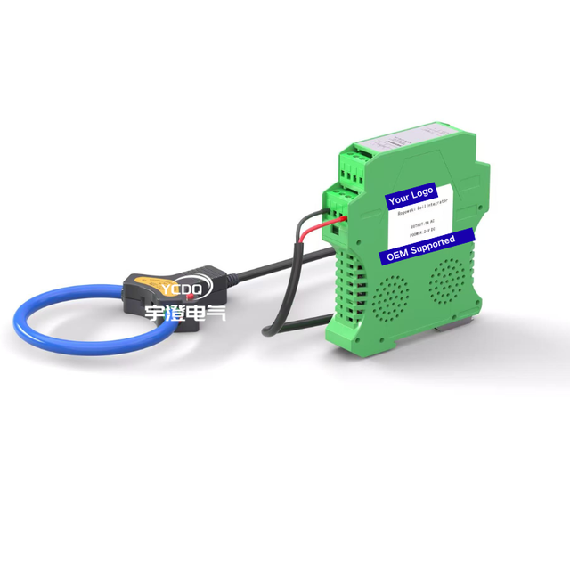 YUCHENG YC05-1 AC Compact Single Phase Automation Plastic Space Saving Current 5A Output Rogowski Coil Integrator 35mm DIN Rail