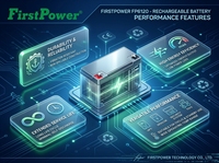 Batería Recargable de Plomo-Ácido sin Mantenimiento FirstPower FP6120 6V12Ah para Sistemas de UPS, Instrumentos y Control de Acceso