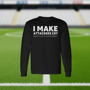 Camiseta de manga larga para defensores de fútbol, ​​camiseta de fútbol I Make Attackers Cry Soccer Defender - Product Image 3