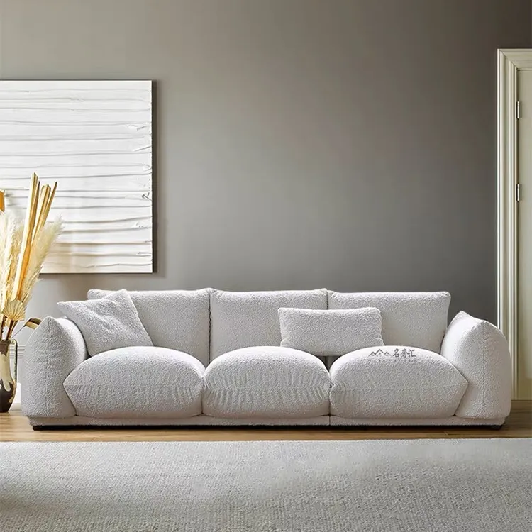 Grosir murah elegan klasik kenyamanan Modern lapis kain mewah Nordik Italia ruang tamu kombinasi sofa roti Modular