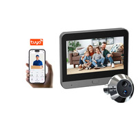 Nouvelle sonnette connectée Tuya 3MP WIFI avec détection de mouvement PIR large, interphone bidirectionnel, compatible Alexa et Google, et écran LCD 4,3 pouces