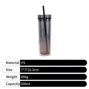 Wholesale Multiple Colors 500Ml Transparent Cold Water <b>Cup</b> for Party - Product Image 5