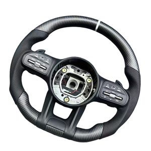 Volant en fibre de carbone pour Mercedes-Benz <span class=keywords><strong>AMG</strong></span> C190 W117 W166 W177 W197 W205 W213 W216 W217 W218 W222 W253 W257 W463 W464 GLE G63 C63 - Product Image 2