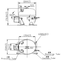 Compresseur hermétique Donper R134a LK56XZ1 1/5 hp KU325XZ1 SJ96XY1 L86BZ1 LZ111BY1 115vol. Compresseur de réfrigérateur 60 Hz R600