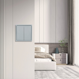 Bingoelec Dễ dàng cài đặt 80*80mm tường <span class=keywords><strong>push</strong></span> <span class=keywords><strong>button</strong></span> ánh sáng 2 gang 1Way chuyển đổi PC tùy chỉnh khu dân cư EU Anh - Product Image 5