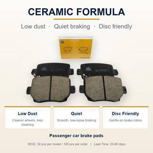 Plaquettes <span class=keywords><strong>de</strong></span> <span class=keywords><strong>frein</strong></span> à <span class=keywords><strong>disque</strong></span> semi-métalliques <span class=keywords><strong>et</strong></span> faiblement métalliques en céramique pour voitures, avant <span class=keywords><strong>et</strong></span> arrière, vente en gros, fournisseur d'usine OEM pour BMW, Audi, VW, Ford, BYD - Product Image 4