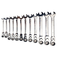 Clé à cliquet à tête flexible 6-32mm clé mixte un ensemble de clés clé à anneau d'engrenage outils à poignée à cliquet Chrome Vanadium