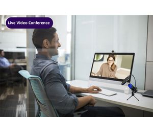 Microphone de jeu capacitif RGB à modèle privé, pour <span class=keywords><strong>enregistrement</strong></span> sur ordinateur, diffusion en direct, réduction du bruit, microphone filaire - Product Image 4