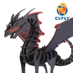 CUPUZ Rompecabezas de Papel 3D Dragón de Fuego, La Leyenda de la Llama, Kit de Manualidades para Decoración de Escritorio, Juguetes Educativos, Rompecabezas y Juegos - Product Image 2
