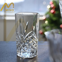 Gobelet en verre taillé diamant de style européen élégant, verre transparent en cristal clair pour champagne, whisky, vin, jus, boissons